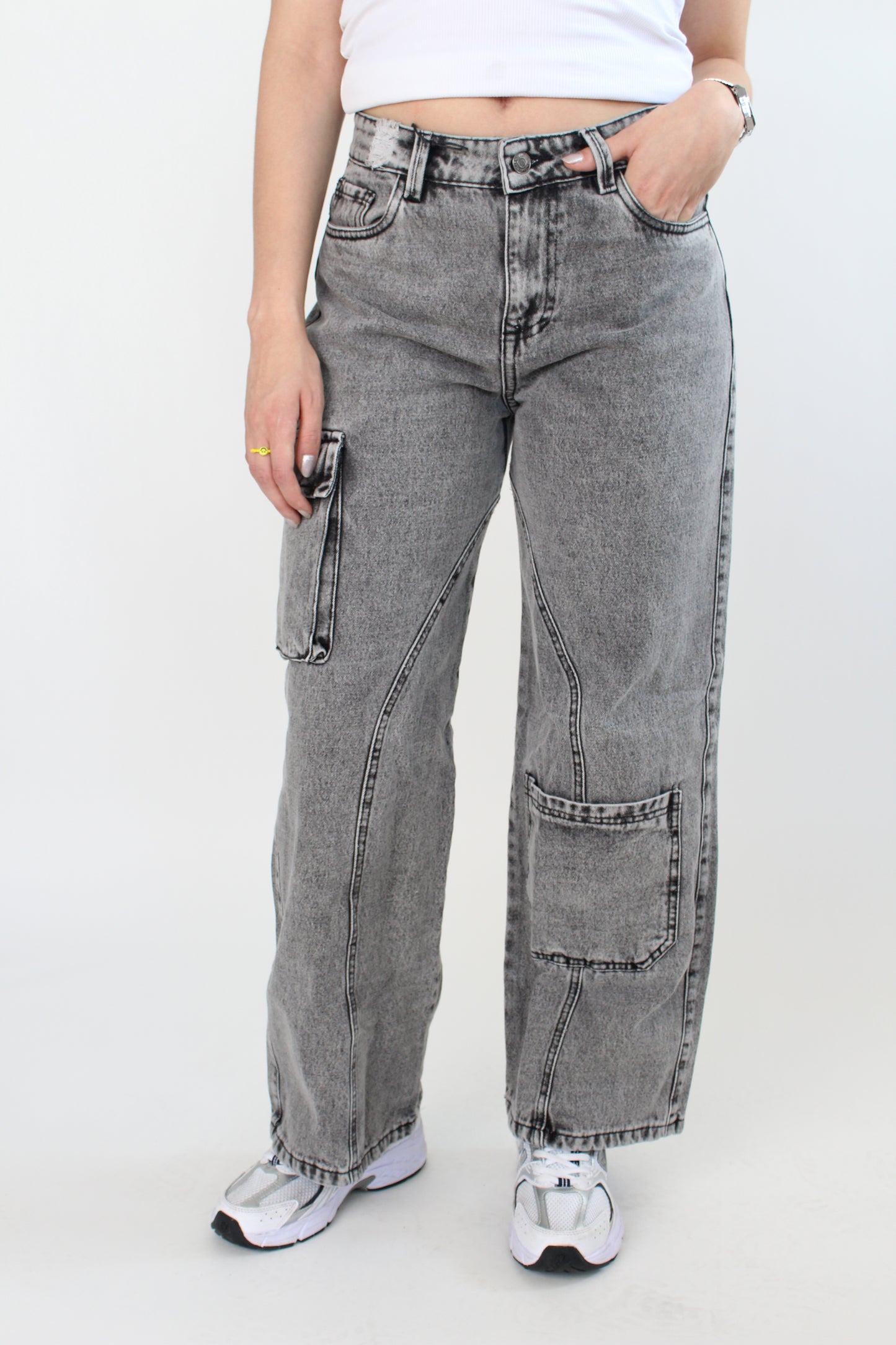 Jean Cargo Gris GE022N