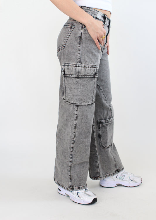 Jean Cargo Gris GE022N