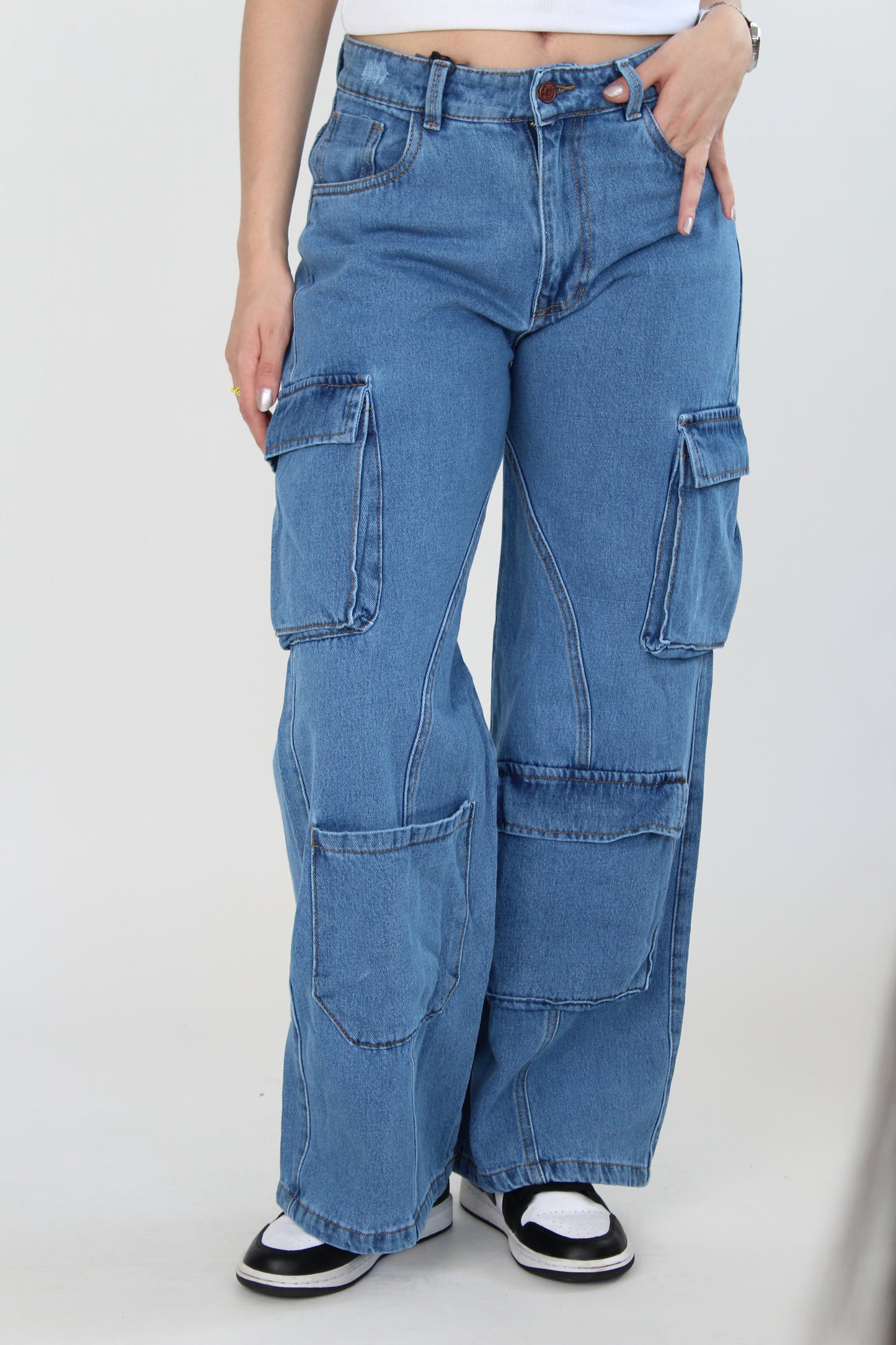 Jean Cargo Azul GE022