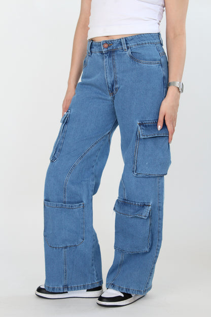 Jean Cargo Azul GE022