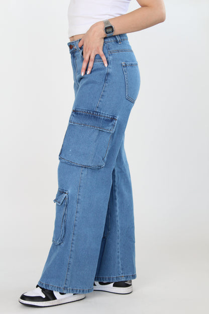 Jean Cargo Azul GE022