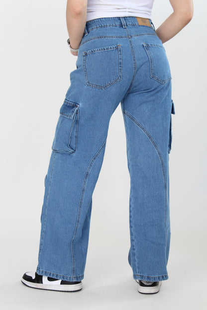 Jean Cargo Azul GE022