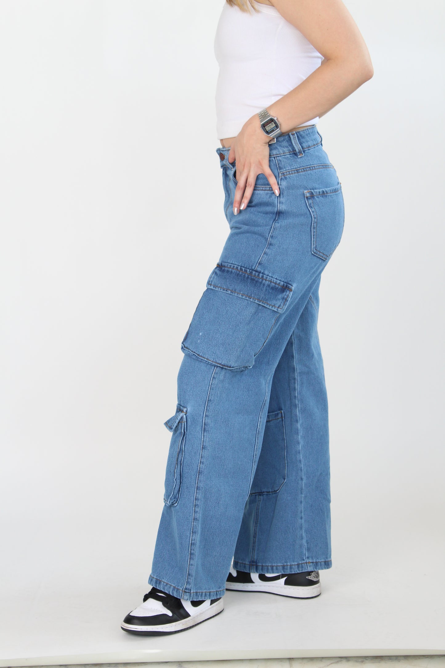 Jean Cargo Azul GE022