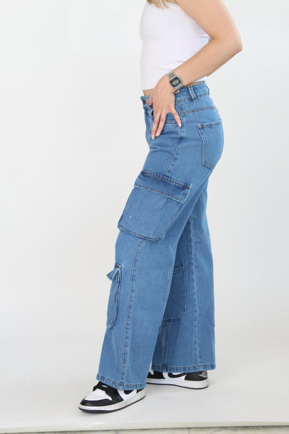 Jean Cargo Azul GE022