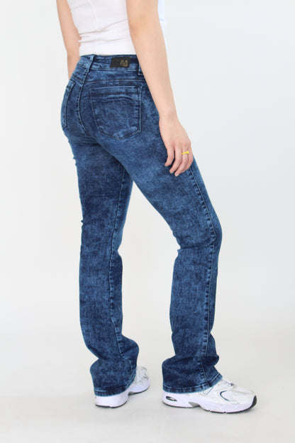 Jean Flare Stretch Azul Veteado 3427