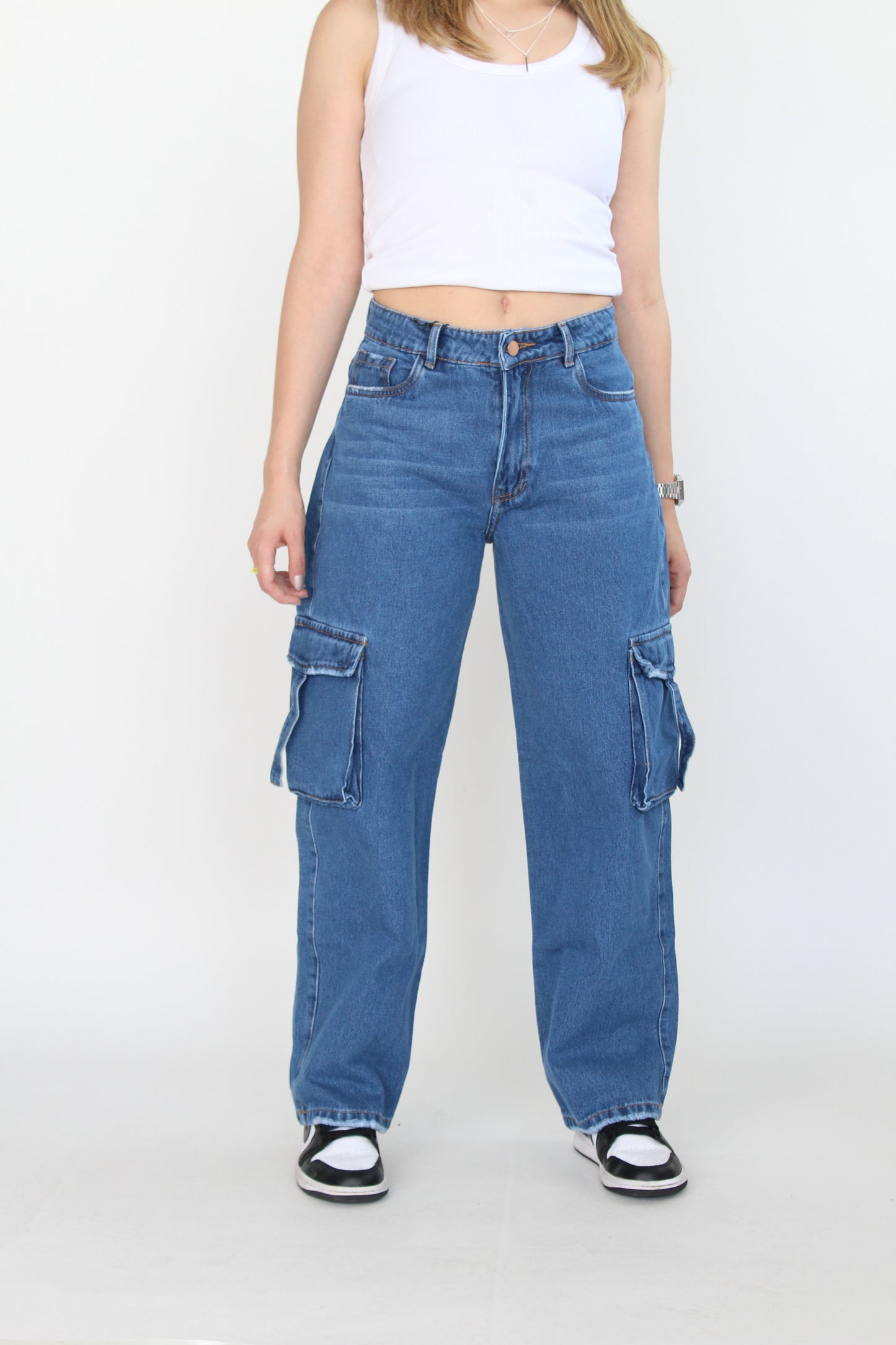 Jean Cargo Azul GE025