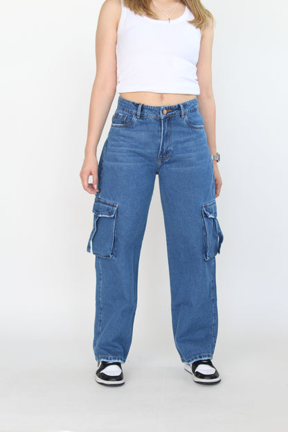 Jean Cargo Azul GE025