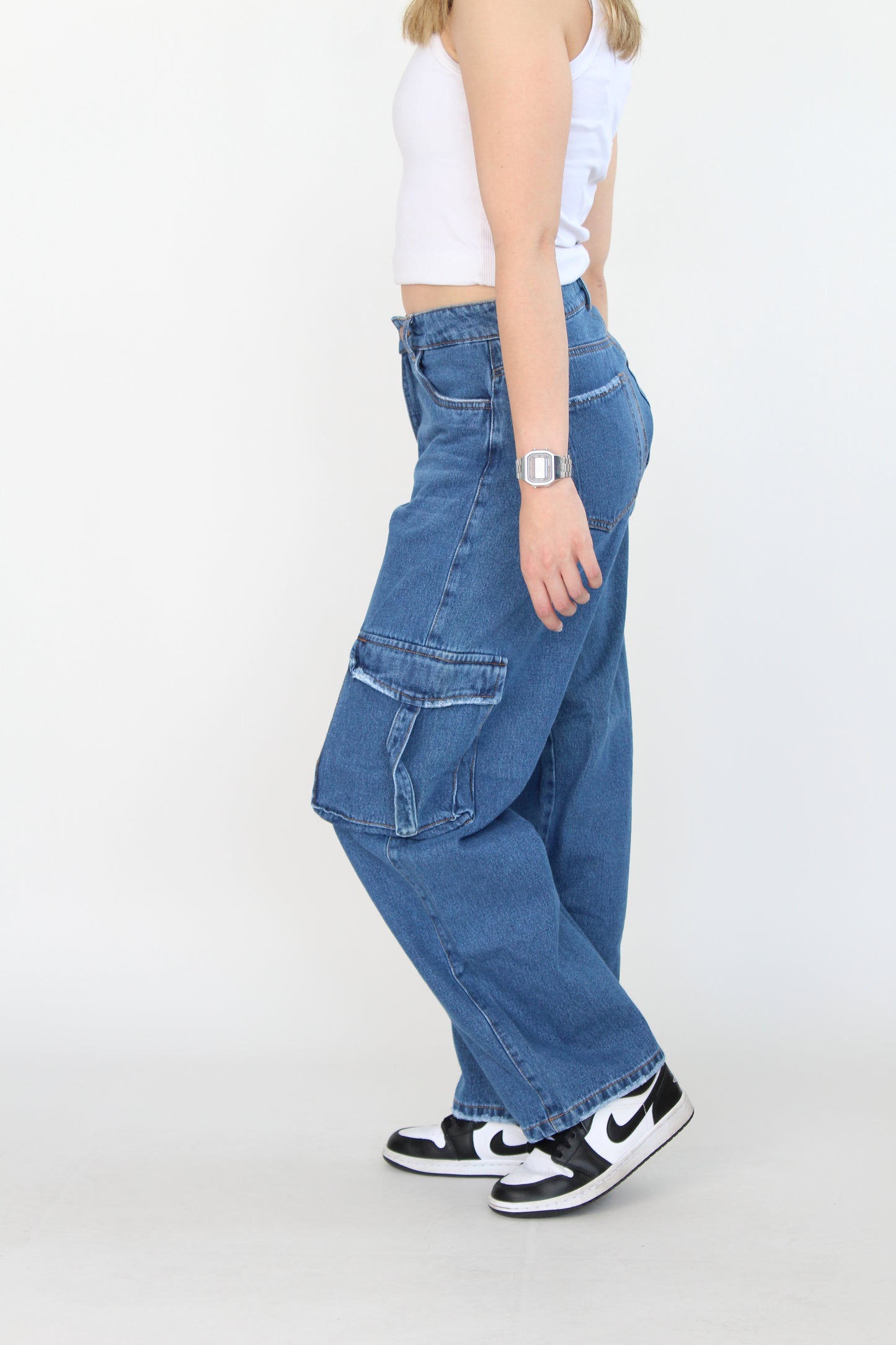 Jean Cargo Azul GE025