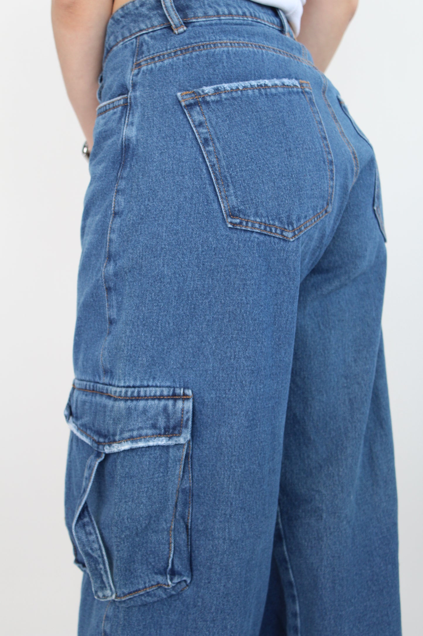 Jean Cargo Azul GE025