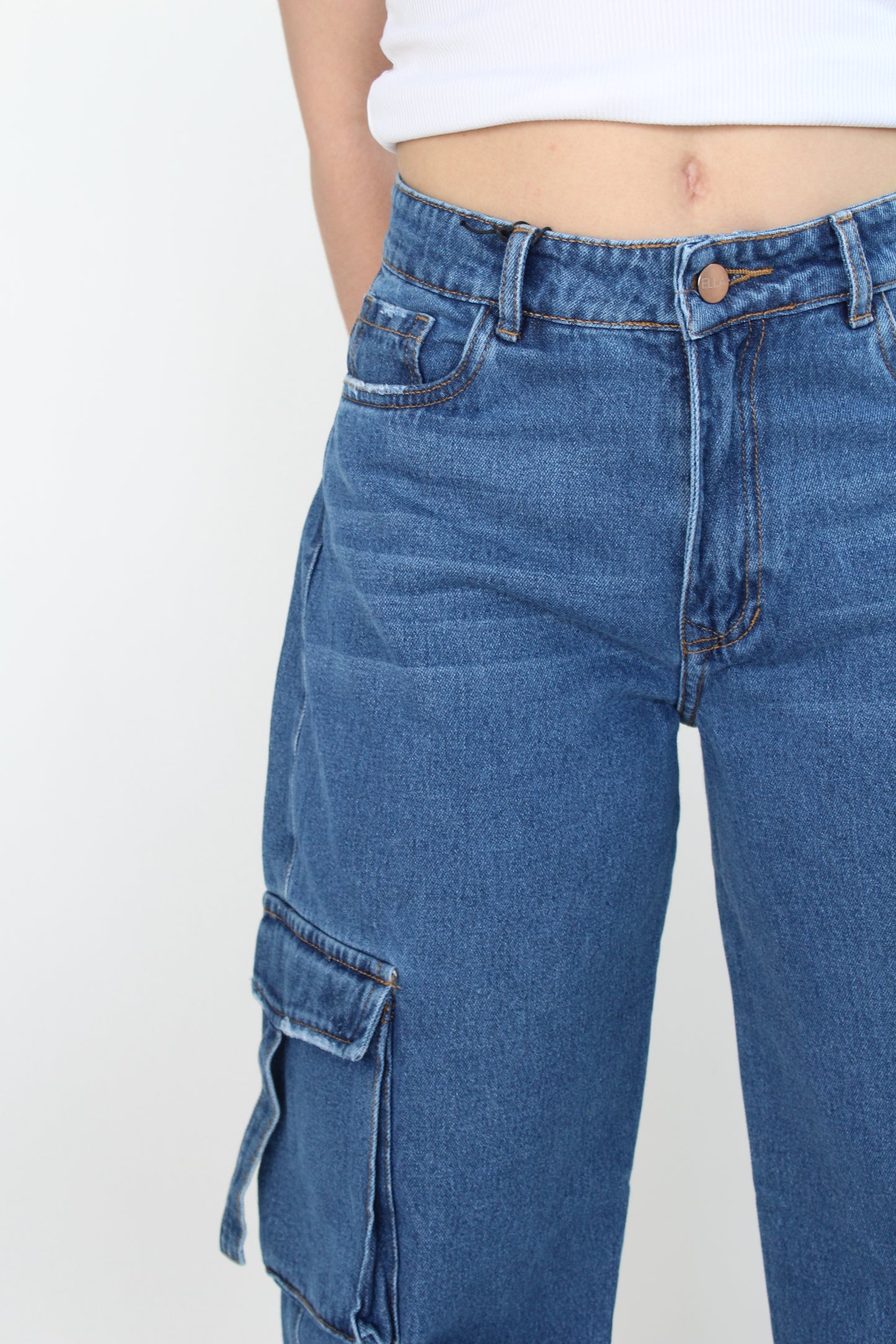 Jean Cargo Azul GE025