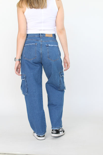 Jean Cargo Azul GE025